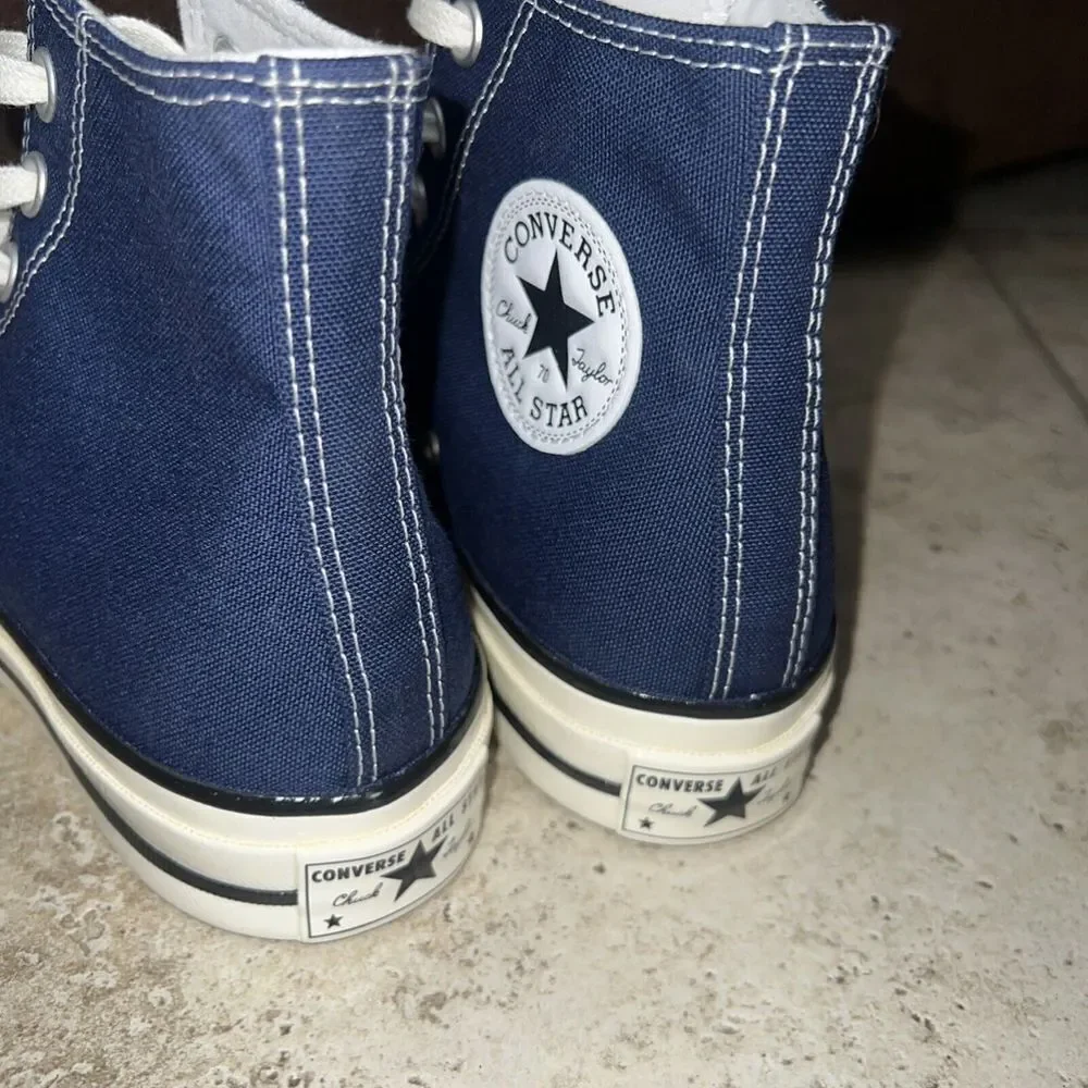 Converse Women’s Chuck 70 Hi Canvas Midnight Navy Blue A09978C 6.5 - Picture 4 of 5